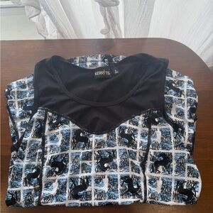 Kerrits Black and Blue Checkered Top